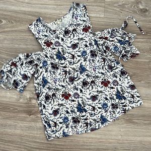 Cold shoulder knit top